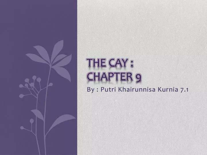 the cay chapter 9