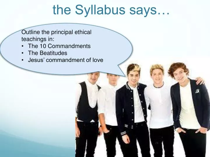 the syllabus says