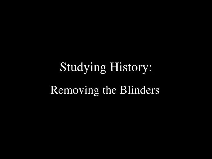 studying history