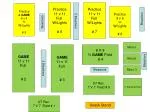 Comprehensive Sports Facility Schedule for 11v11, 8v8, and Recreational Games - slide 1
