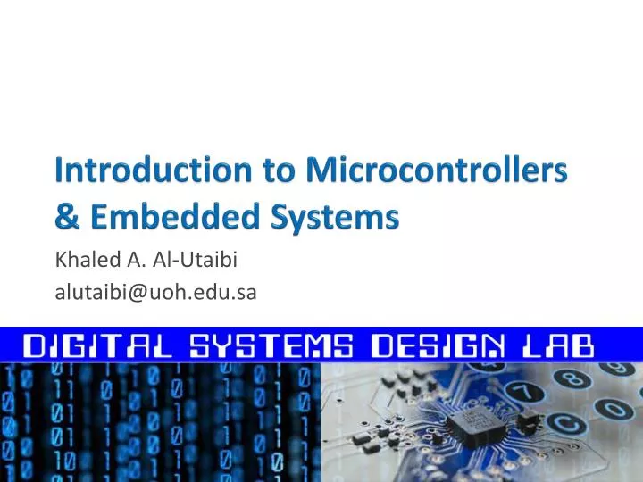 introduction to microcontrollers embedded systems