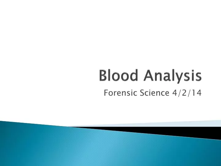 blood analysis