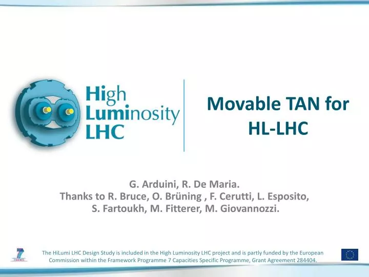 movable tan for hl lhc