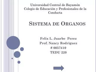sistema de organos