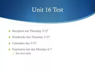 Unit 16 Test