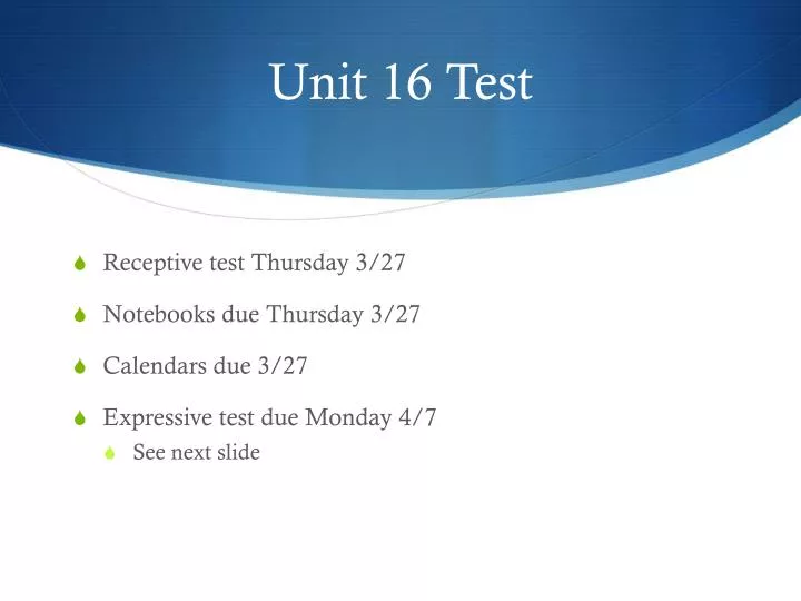 unit 16 test