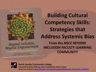 Building Cultural Competency Skills: Strategies that Address Systemic Bias