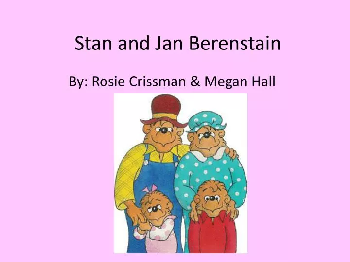 stan and jan berenstain