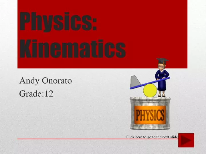 physics kinematics