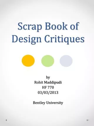 Scrap Book of Design Critiques
