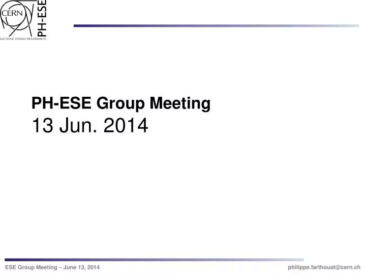 ph ese group meeting 13 jun 2014
