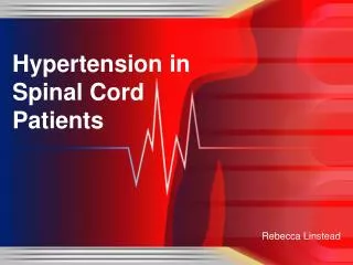 Hypertension in Spinal Cord Patients