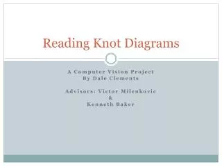 Reading Knot Diagrams