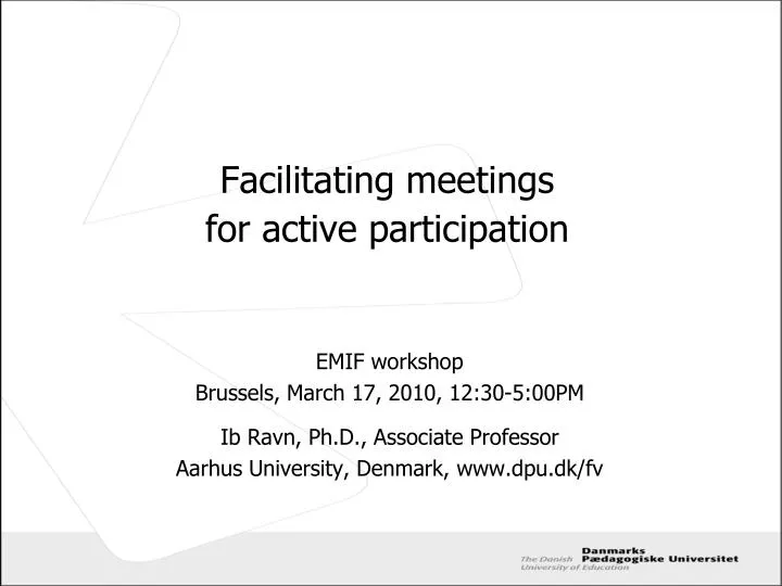 facilitating meetings for active participation
