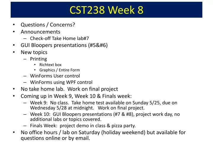 cst238 week 8