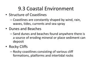9.3 Coastal Environment