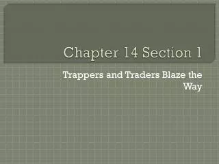 chapter 14 section 1