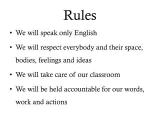 rules