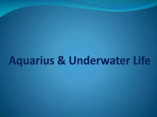 Aquarius &amp; Underwater Life