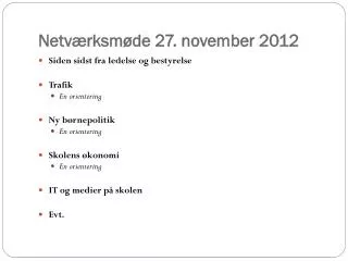 netv rksm de 27 november 2012