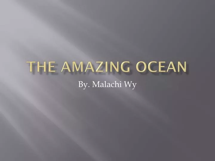 the amazing ocean