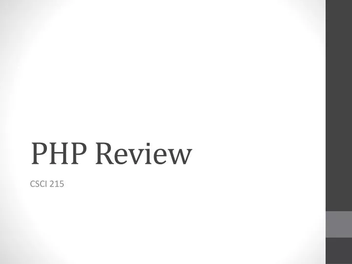 php review
