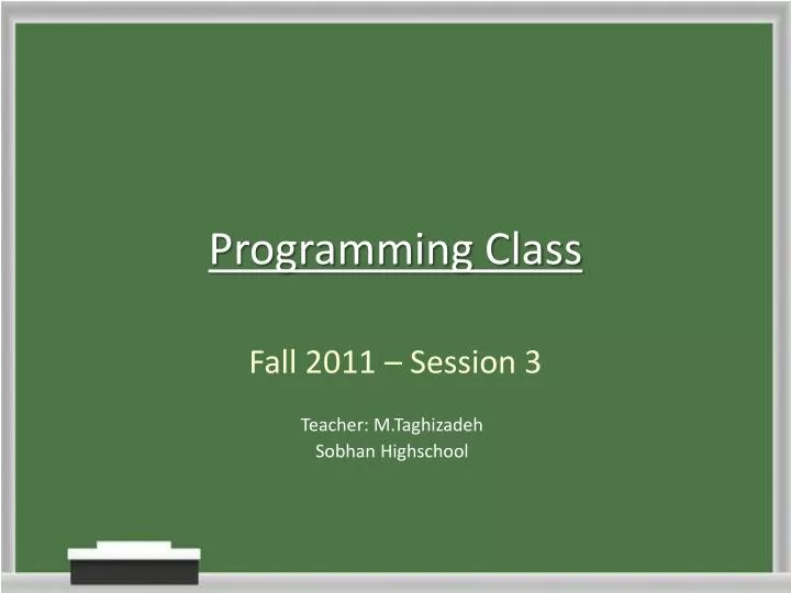 programming class