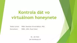 kontrola d t vo virtu lnom honeynete
