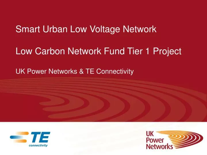 smart urban low voltage network low carbon network fund tier 1 project