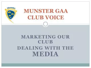 MUNSTER GAA CLUB VOICE