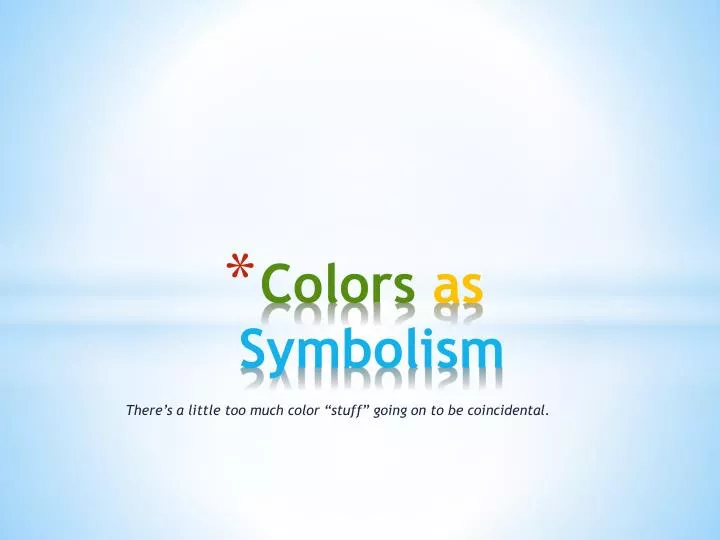 colors as symbolism