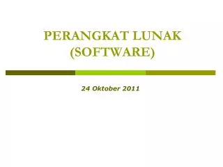 perangkat lunak software