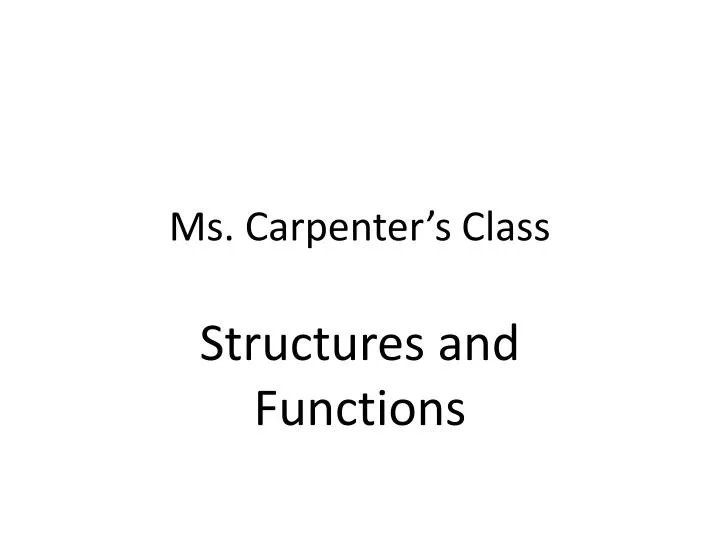 ms carpenter s class