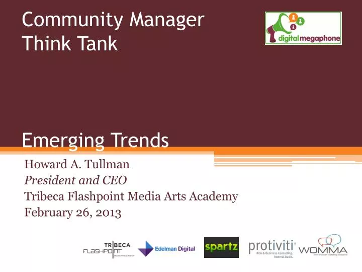 community manager think tank emerging trends