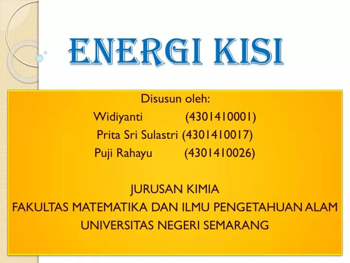 energi kisi