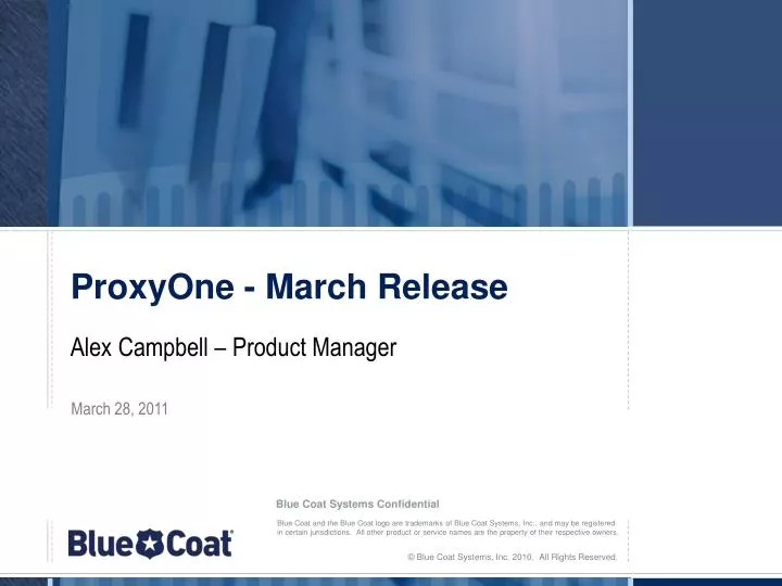 proxyone march release
