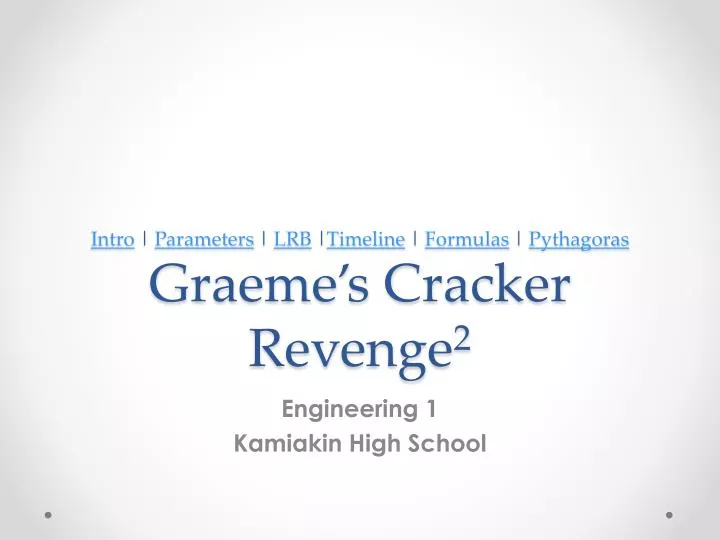 intro parameters lrb timeline formulas pythagoras graeme s cracker revenge 2