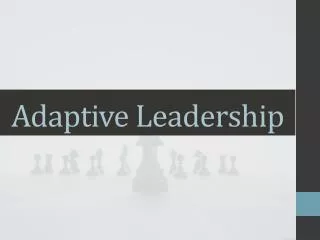 Adaptive Leadership