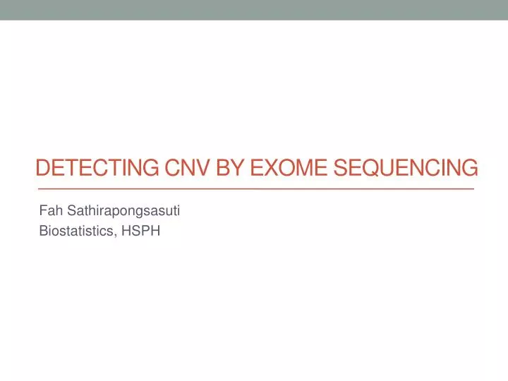 detecting cnv by exome sequencing