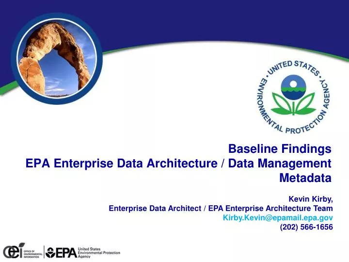 baseline findings epa enterprise data architecture data management metadata