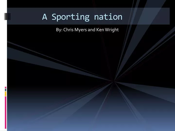 a sporting nation