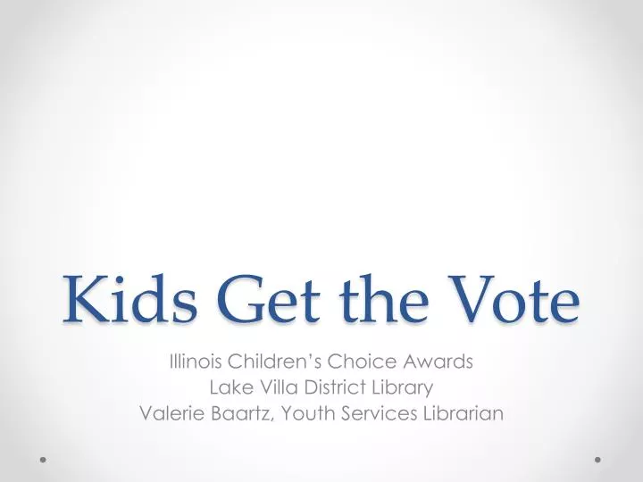 kids get the vote