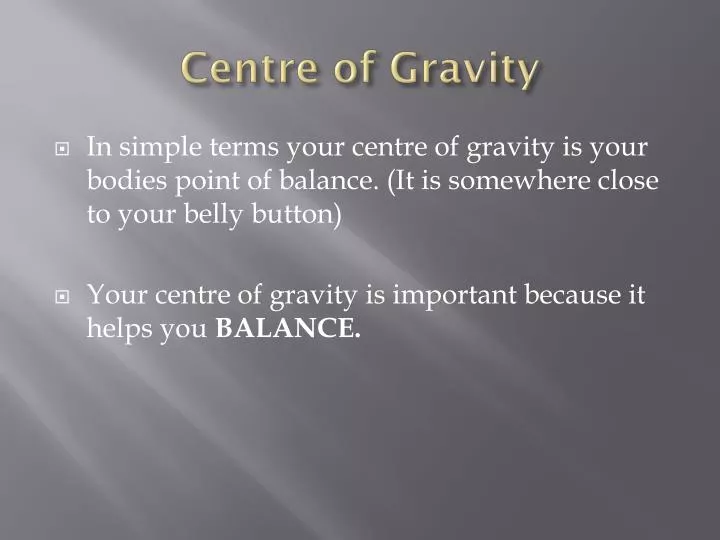 centre of gravity