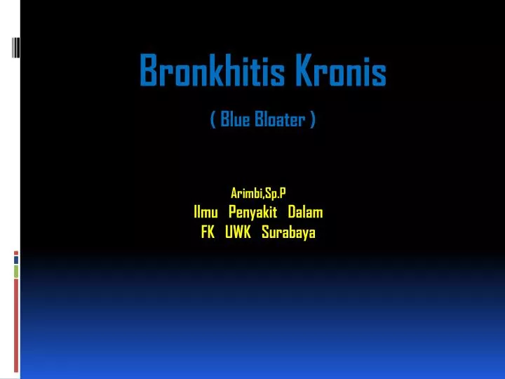bronkhitis kronis blue bloater