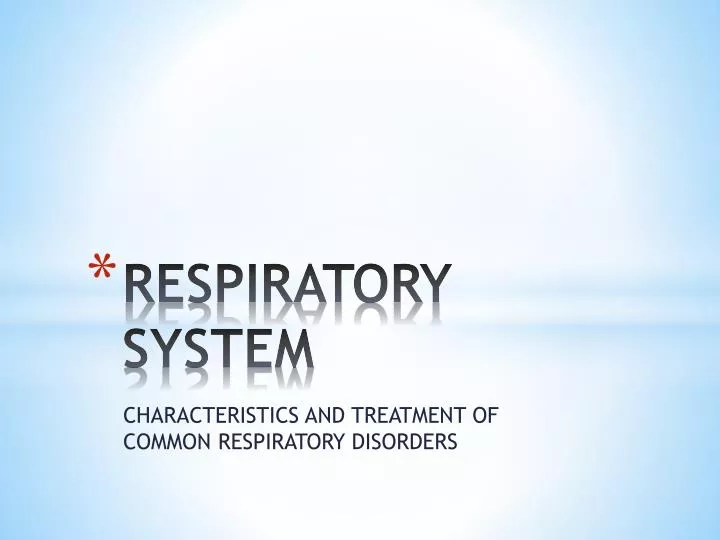 respiratory system