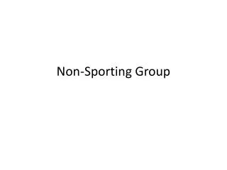 non sporting group