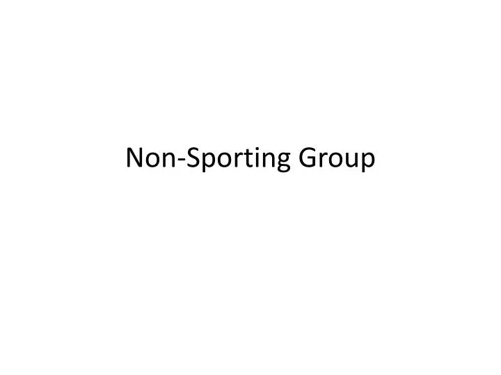 non sporting group