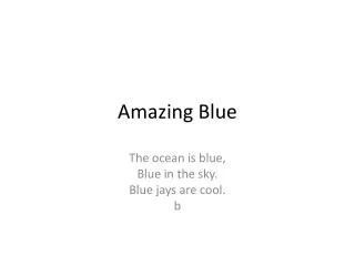 Amazing Blue