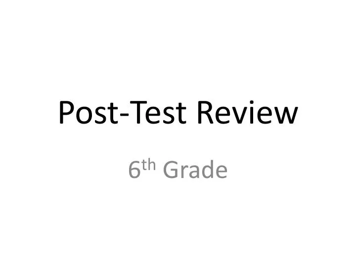post test review
