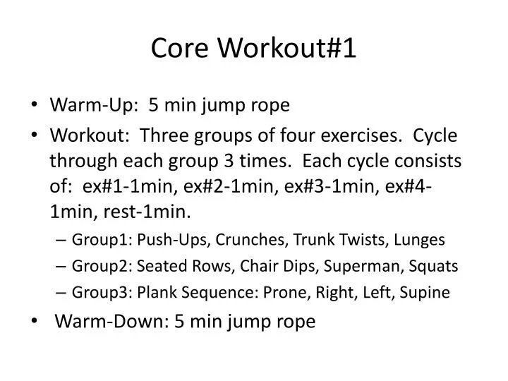 core workout 1